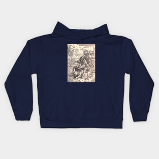 Samson Slays the Lion by Albrecht Durer Kids Hoodie